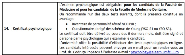 Certificat Psychologique - Méthodologie Point 14